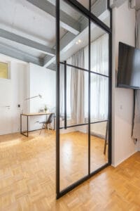 Stahl Meister Doppeltuer Lofttuer Drehtuer Windfang Stahl Loft Tuer Oberlicht Green Residence Offenbach 826a0691