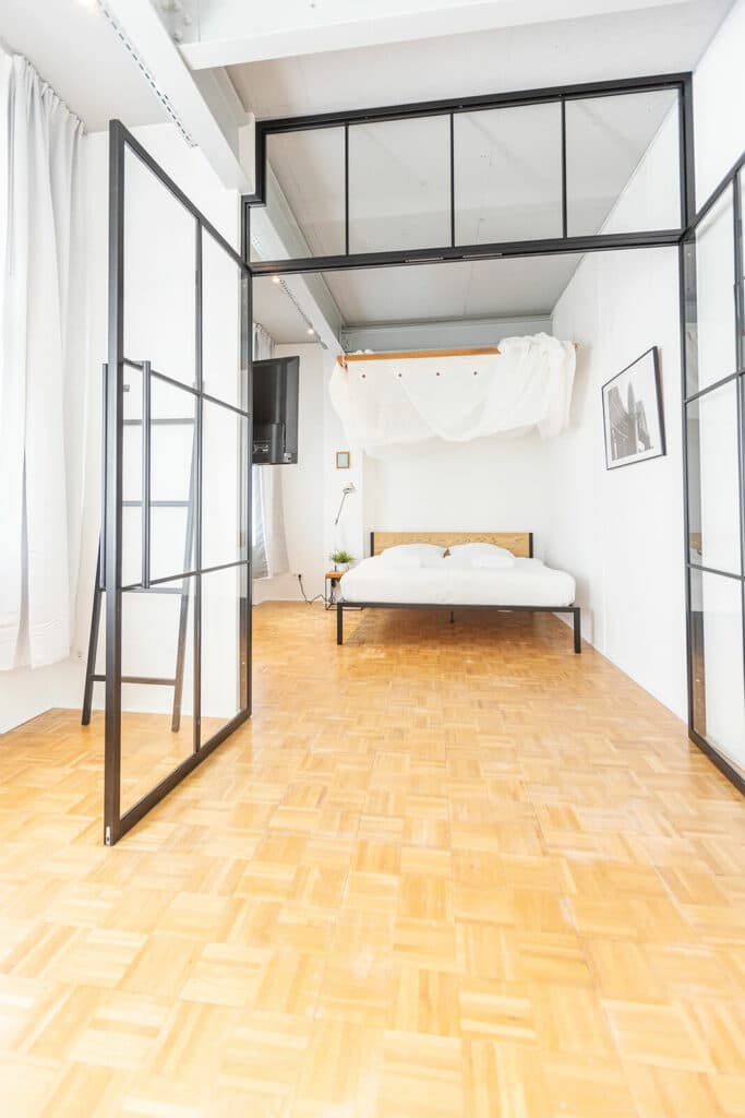 Stahl Meister Doppeltuer Lofttuer Drehtuer Windfang Stahl Loft Tuer Oberlicht Green Residence Offenbach 826a0712