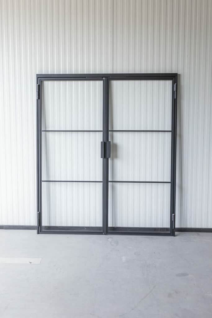 Stahl Meister Stahl Loft Tuer Doppeltuer Drehtuer Windfang Designtuer Stahlrahmen Metall Glastuer Bauhaustuer 826a0481