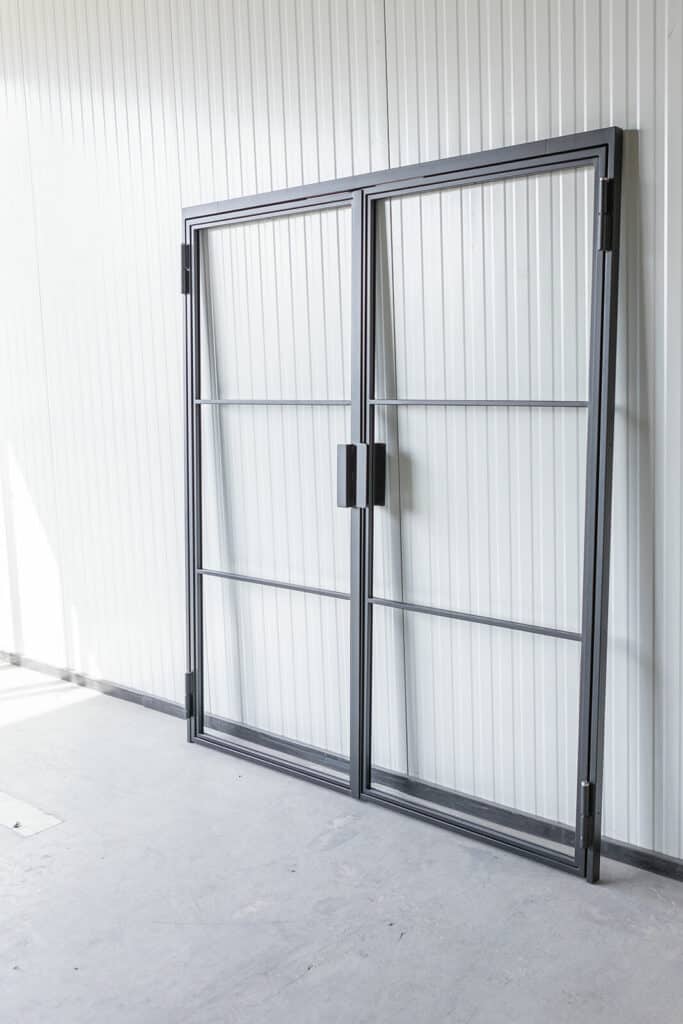 Stahl Meister Stahl Loft Tuer Doppeltuer Drehtuer Windfang Designtuer Stahlrahmen Metall Glastuer Bauhaustuer 826a0482