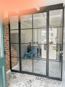 Stahl Meister Stahl Loft Tuer Einzeltuer Pivot Schwingtuer Designtuer Stahlrahmen Loftdoor Windfang Raumtrenner Glastrennwand Img 7820