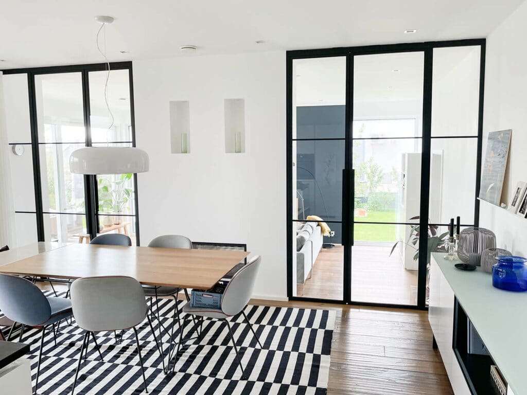 Stahl Meister Stahl Loft Tuer Glastrennwand Doppeltuer Drehtuer Lofttuer Stahlrahmen Bauhaus Tuer Designtuer Glastuer Windfang Raumtrenner 2