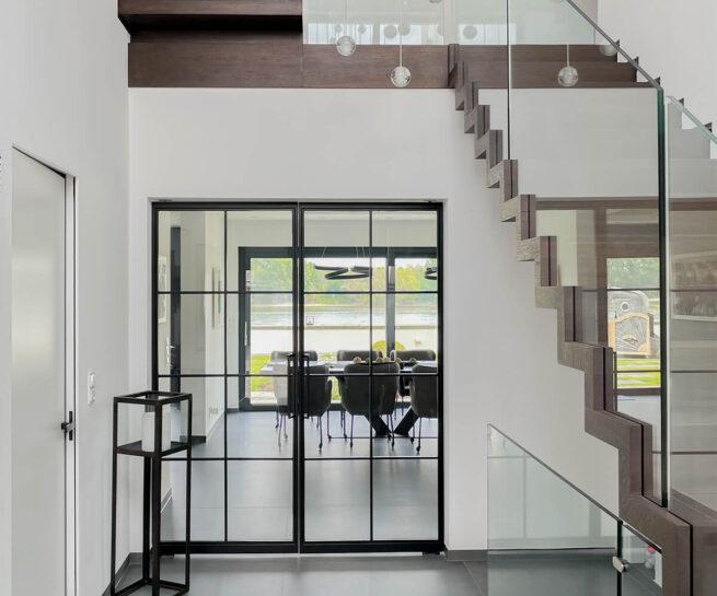 Stahl Meister Stahl Loft Tuer Pendeltuer Doppeltuer Pivot Schwingtuer Designtuer Stahlrahmen Loftdoor Windfang Raumtrenner Img 7815