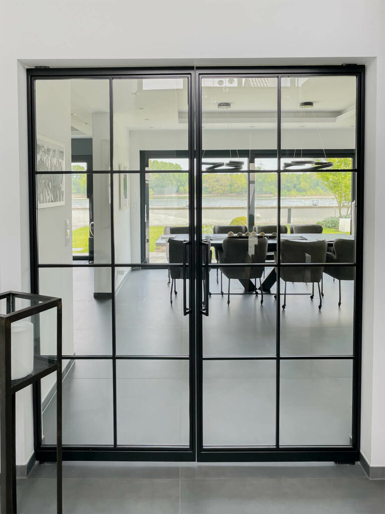 Stahl Meister Stahl Loft Tuer Pendeltuer Doppeltuer Pivot Schwingtuer Designtuer Stahlrahmen Loftdoor Windfang Raumtrenner Img 7816