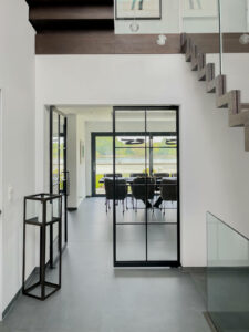 Stahl Meister Stahl Loft Tuer Pendeltuer Doppeltuer Pivot Schwingtuer Designtuer Stahlrahmen Loftdoor Windfang Raumtrenner Img 7819