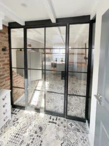 Stahl Meister Stahlmeister Stahl Loft Tuer Einzeltuer Pivot Schwingtuer Designtuer Stahlrahmen Loftdoor Windfang Raumtrenner Glastrennwand Img 8034