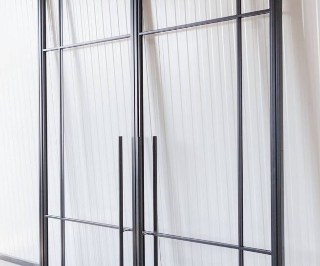 Stahl Meister Stahlmeister Doppel Pivot Tuer Schwingtuer Designtuer Stahlrahmen Lofttür Loftdoor Steel Door Metallrahmen Windfang Img 3296