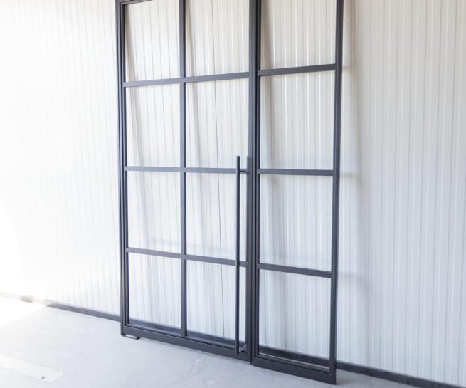 Stahl Meister Stahlmeister Stahl Loft Tuer Schwingtuer Pivot Lofttuer Stahlrahmen Metall Glastuer Windfang Glastrennwand Loftdoor Steeldoor 826a0858