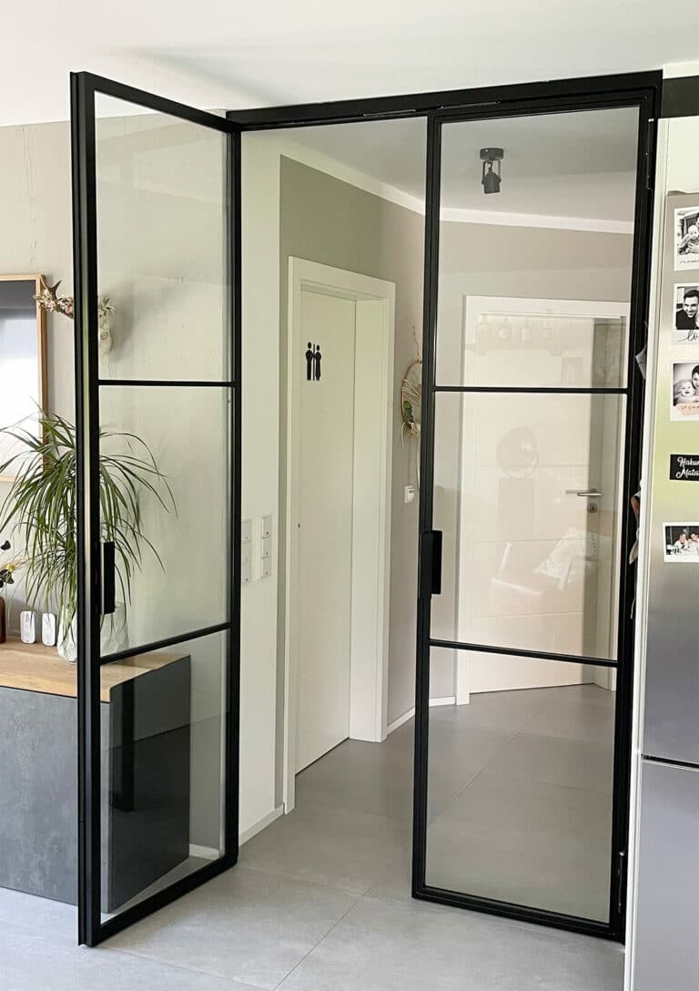 Stahl Meister Winkel Griff Stahl Loft Tuer Doppeltuer Drehtuer Glastuer Stahlrahmen Loftdoor Steeldoor Designdoor Img 1040