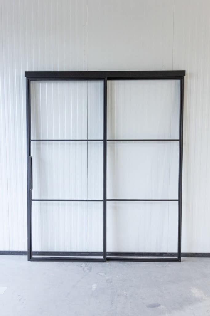 Stahl Meister Stahlmeister Schiebetuer Glastrennwand Lofttuer Stahl Loft Tuer Windfang Raumtrenner Sliding Door Bauhaus Stahlrahmen Glas 826a1116