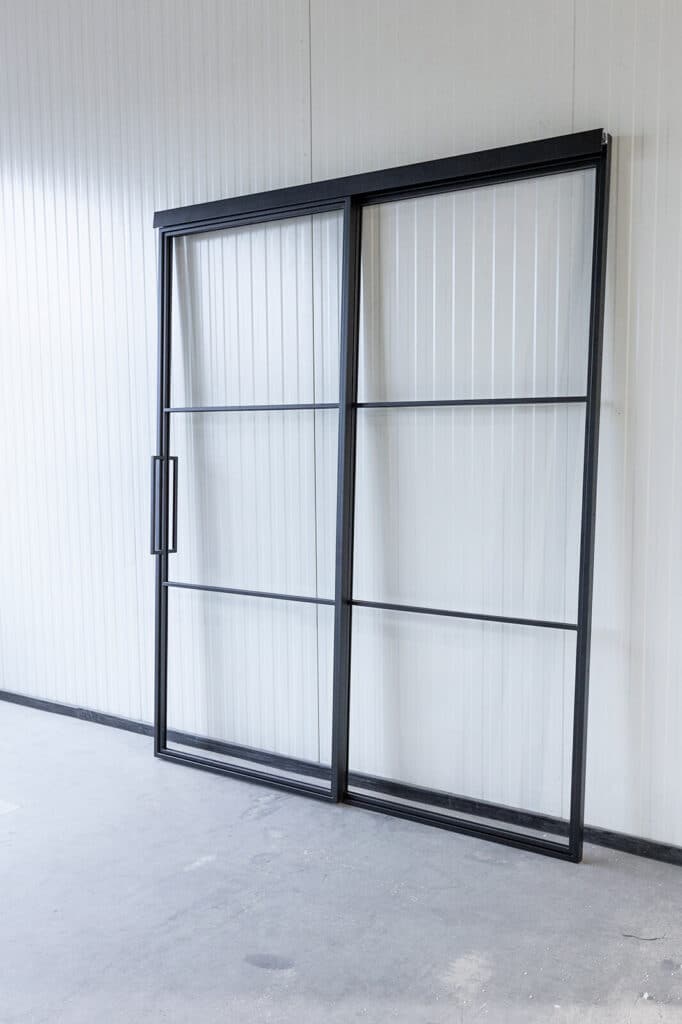 Stahl Meister Stahlmeister Schiebetuer Glastrennwand Lofttuer Stahl Loft Tuer Windfang Raumtrenner Sliding Door Bauhaus Stahlrahmen Glas 826a1117