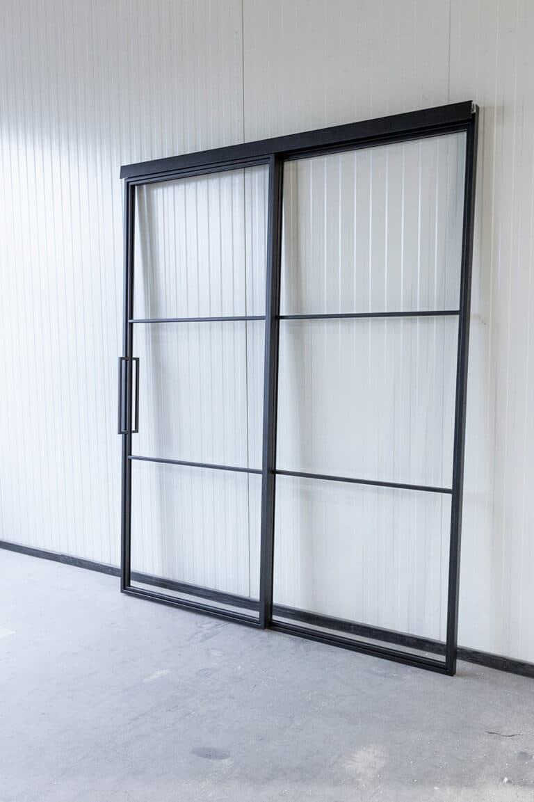 Stahl Meister Stahlmeister Schiebetuer Glastrennwand Lofttuer Stahl Loft Tuer Windfang Raumtrenner Sliding Door Bauhaus Stahlrahmen Glas 826a1117