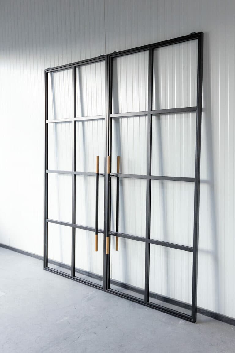 Stahl Meister Stahl Loft Tuer Schiebetuer Doppeltuer Windfang Holzgiff Rundstange Designtuer 826a1308