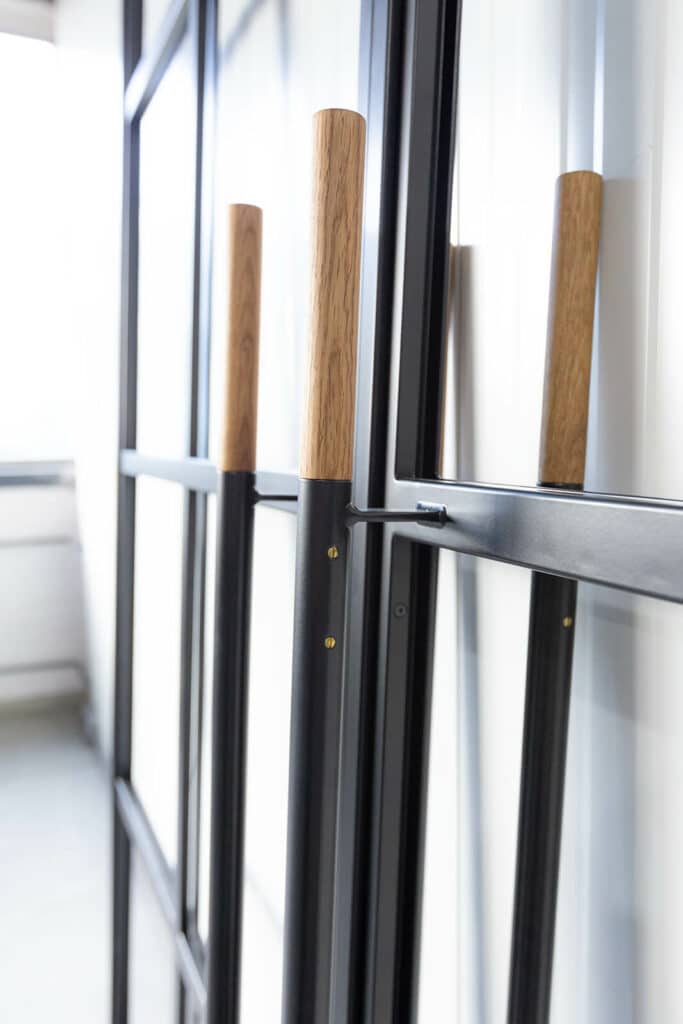 Stahl Meister Stahl Loft Tuer Schiebetuer Doppeltuer Windfang Holzgiff Rundstange Designtuer 826a1313