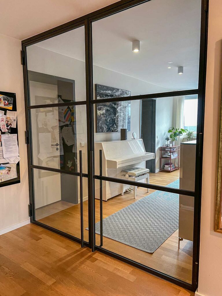 Stahl Meister Stahlmeister Stahl Loft Tuer Doppeltuer Drehtuer Windfang Flur Glastuer Stahlrahmen Loftdoor Img 0084