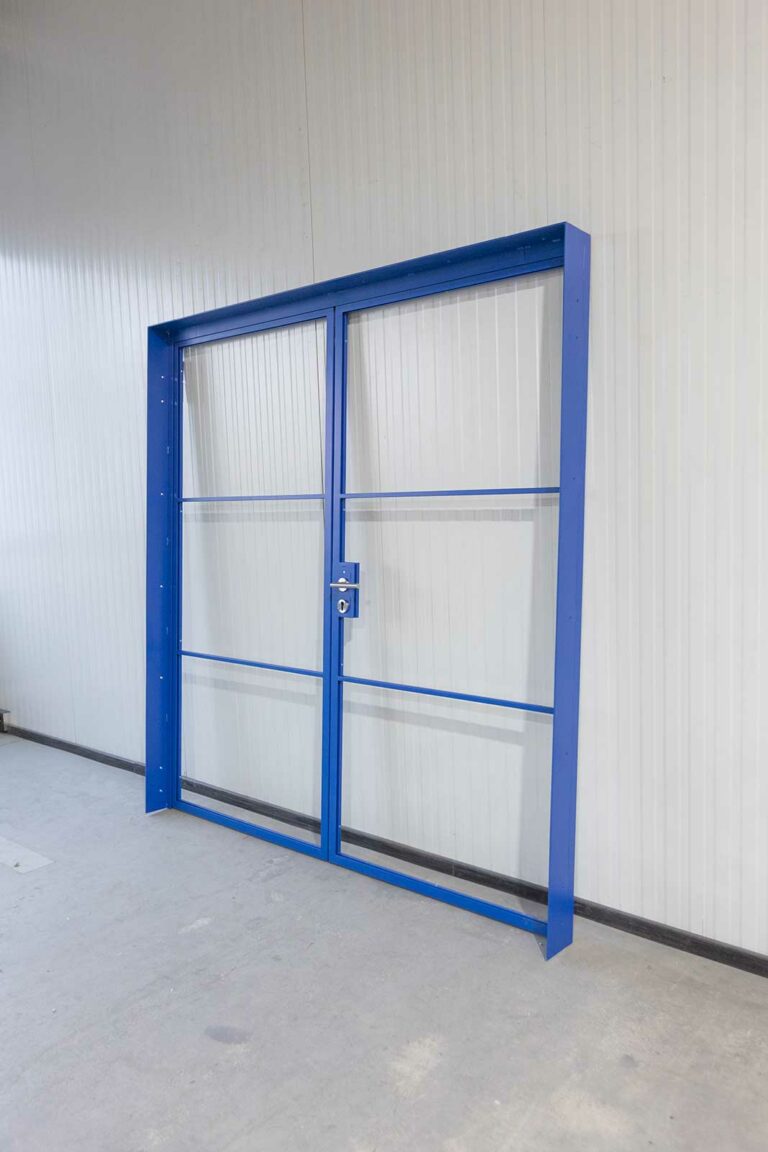 Stahl Meister Stahl Loft Tuer Doppeltuer Mauerwerkslaschen Flachstah Drehtuer Abschliessbar Glastuer Windfang 826a1649