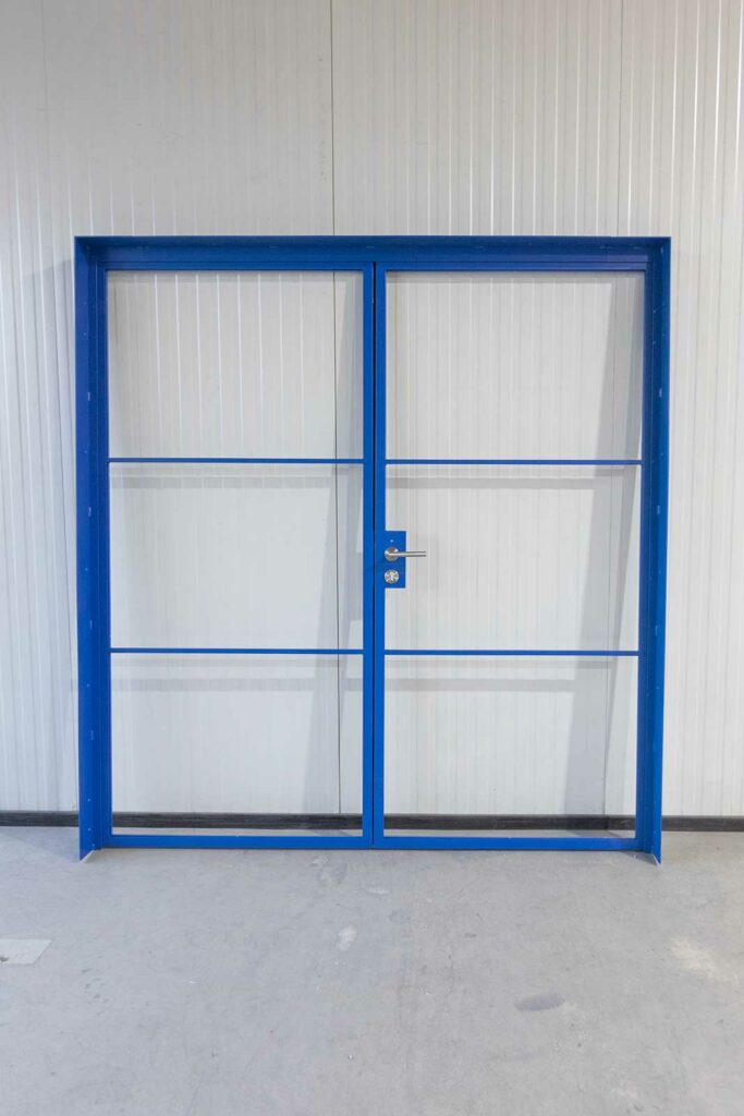 Stahl Meister Stahl Loft Tuer Doppeltuer Mauerwerkslaschen Flachstah Drehtuer Abschliessbar Glastuer Windfang 826a1650