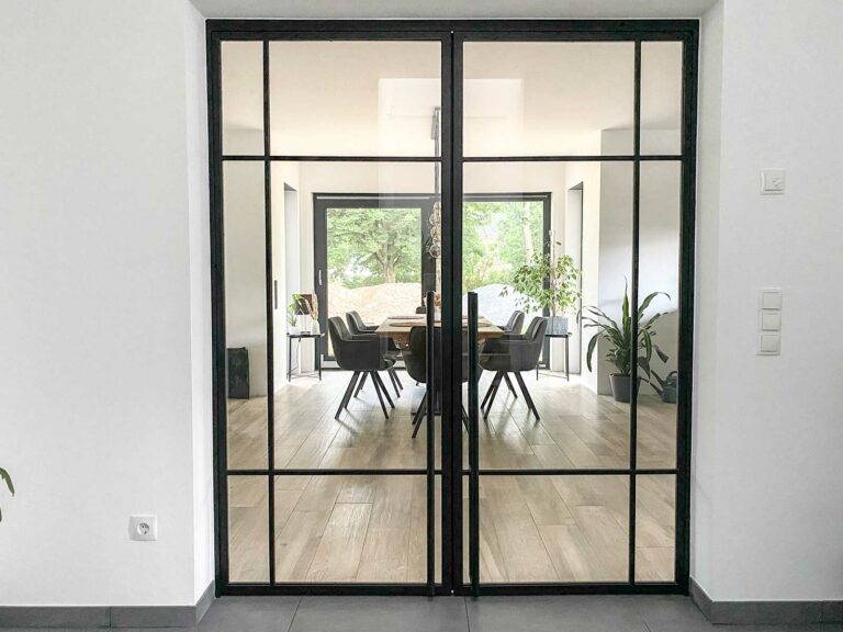 Stahl Meister Stahl Loft Tuer Doppeltuer Windfang Trennwand Loftdoor Metalluer Glastuer Designtuer Stahlrahmen 01