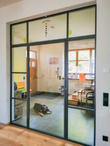 Stahl Meister Stahl Loft Tuer Glastrennwand Drehtuer Lofttuer Windfang Raumtrenner Stahltuer Glastuer Loftdoor Db703 Eisenglimmer 174443