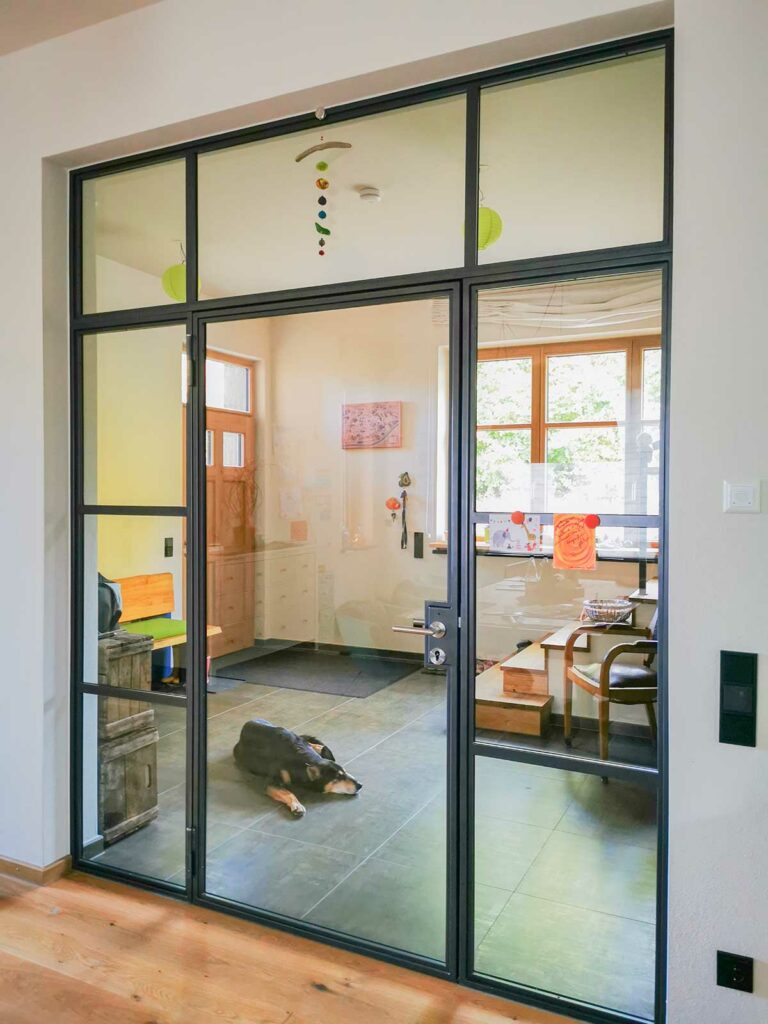 Stahl Meister Stahl Loft Tuer Glastrennwand Drehtuer Lofttuer Windfang Raumtrenner Stahltuer Glastuer Loftdoor Db703 Eisenglimmer 174443