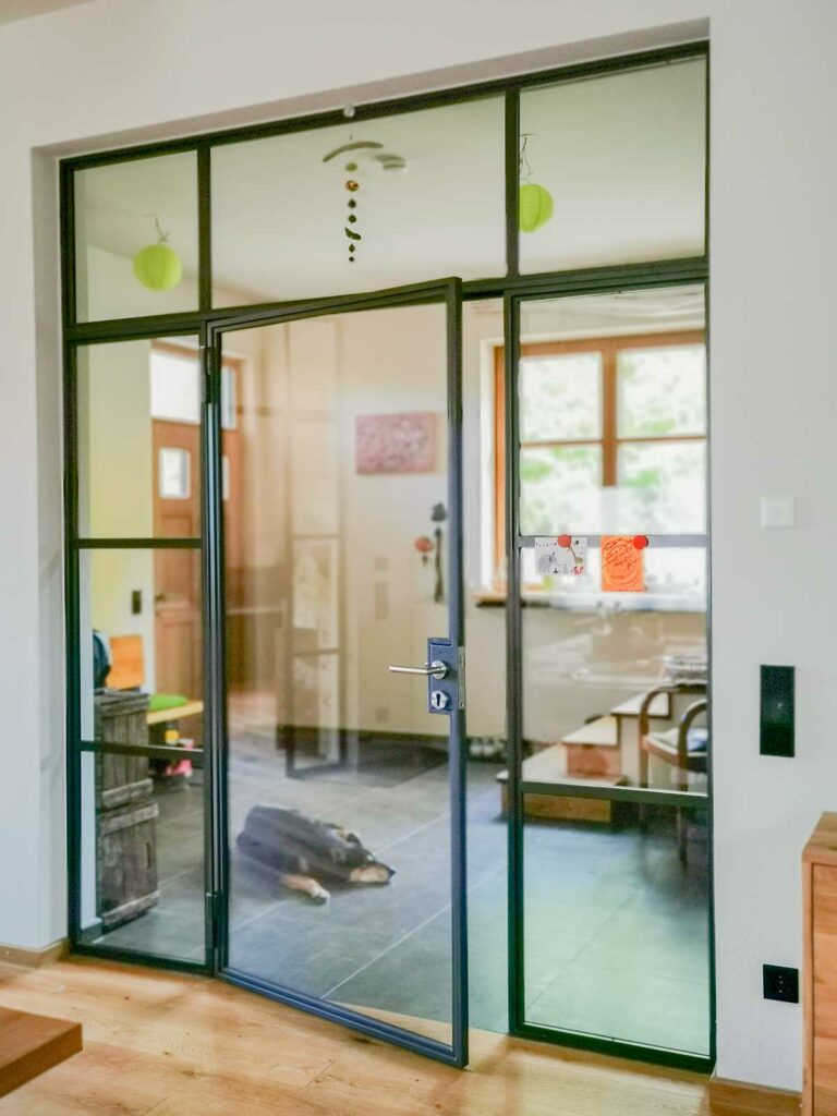 Stahl Meister Stahl Loft Tuer Glastrennwand Drehtuer Lofttuer Windfang Raumtrenner Stahltuer Glastuer Loftdoor Db703 Eisenglimmer 174705