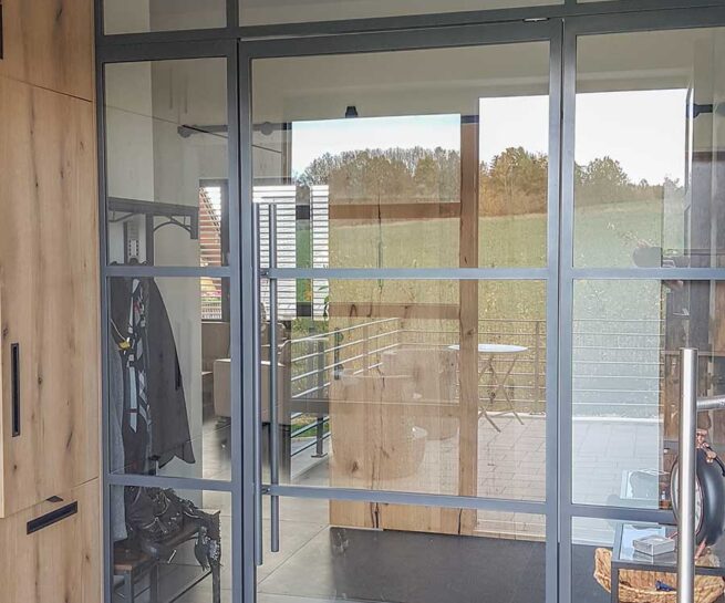 Stahl Meister Stahl Loft Tuer Stahlrahmen Metall Glas Glastrennwand Windfang Loft Designtuer Bauhaus Schwarz Loftdoor Oberlicht 130724