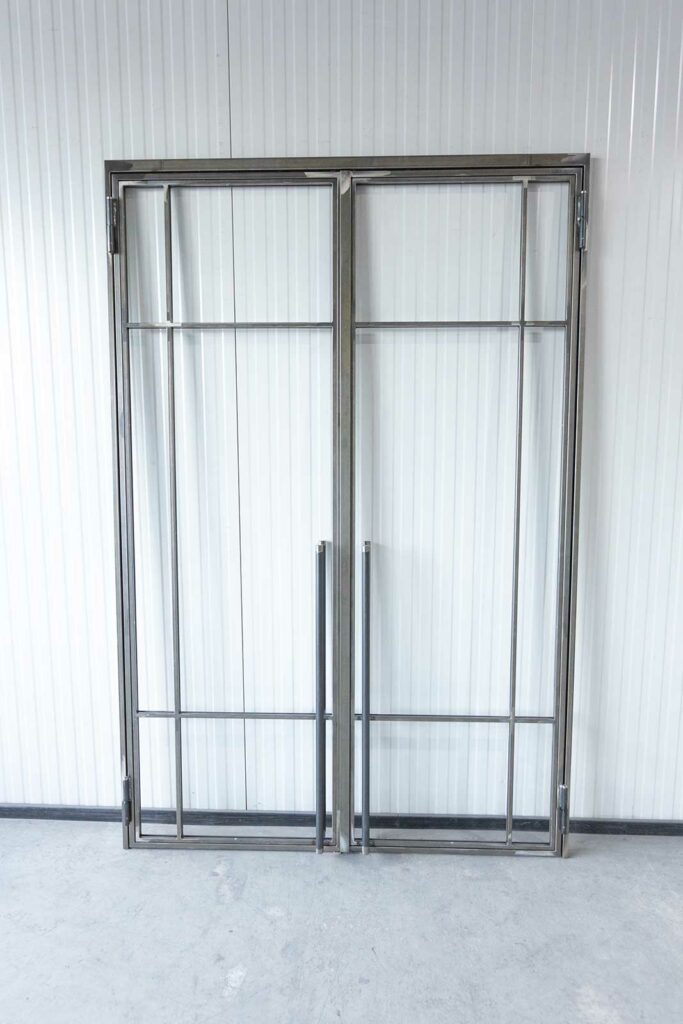 Stahl Meister Stahlmeister Doppeltuer Drehtuer Stahl Loft Tuer Rohstahl Transparent Lackiert Lofftuer Windfang Glastuer 826a1607