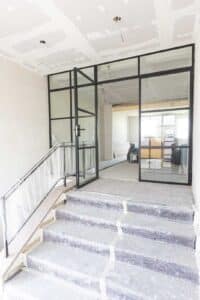 Stahl Meister, Stahl Loft Tür, Glastrennwand, Loftür, Doppeltür, Montage