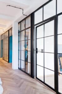 Stahl Meister Stahl Loft Tür Glastrennwand, Windfang für Büro und Zuhause