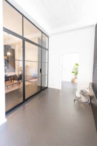 Stahlmeister Stahl Loft Tür, Stahltür, Lofttür, Glastür, Windfang, Glastrennwand für Büro und Wohnzimmer, Designtür, Schwingtür, Pivottür
