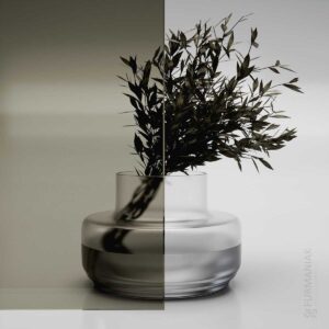 Stahl-Meister Furmaniak Slim Line Lofttür ESG Braun getöntes Glas