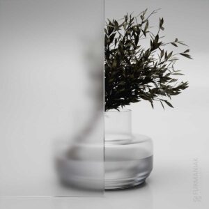 Stahl-Meister Furmaniak Slim Line Lofttür ESG Satiniertes Glas - Milchglas