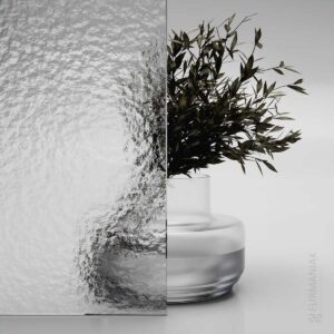 Stahl-Meister Furmaniak Slim Line Lofttür Fluted Kathedral Ornamentglas