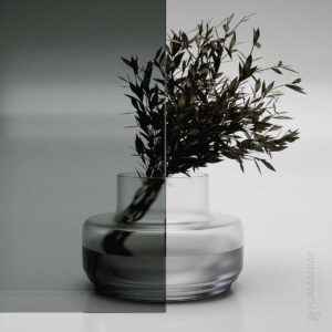 Stahl-Meister Furmaniak Slim Line Lofttür Fluted Dunkelgrau / Grau getönt