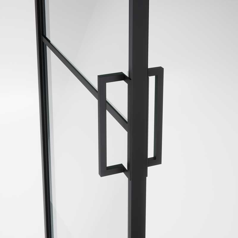 Stahl-Meister Furmaniak Slim Line Lofttür Türdrücker Beschlag Winkel Griff 15x15mm 4-Kant Profil Zugstange 250mm lang