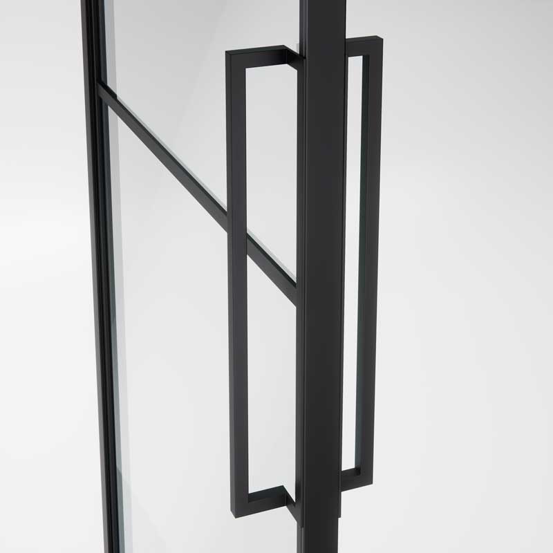 Stahl-Meister Furmaniak Slim Line Lofttür Türdrücker Beschlag Winkel Griff 15x15mm 4-Kant Profil Zugstange 500mm lang