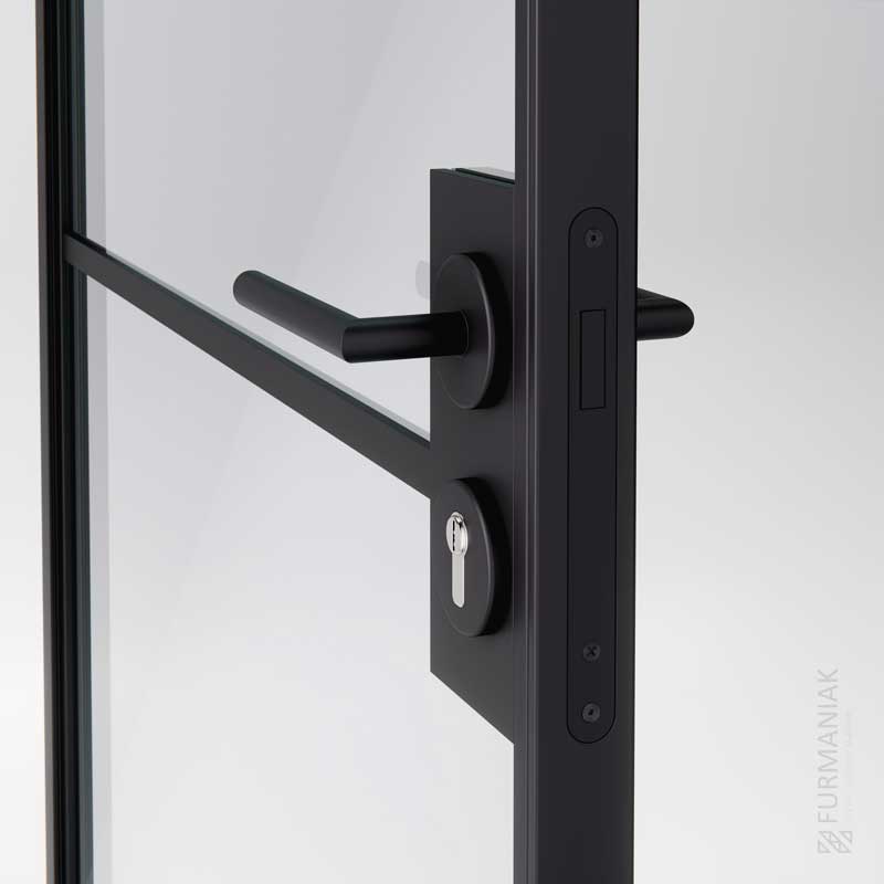 Stahl-Meister_Furmaniak_Slim_Line_Tuerdruecker_Schlosskaten_Profilzylinder Stahl-Meister Furmaniak Slim Line Lofttür Türdrücker Beschlag Abschließbar mit Profilzylinder PZ Aufnahme