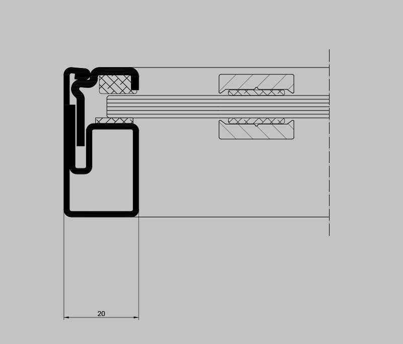 Stahl-Meister Furmaniak Slim Line Lofttür Profilaufbau Festelement und Seitenteil für Glastrennwand und Drehflügel