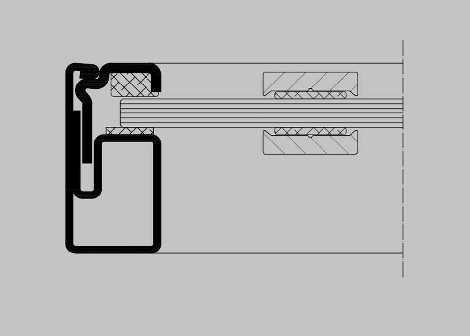 Stahl-Meister Furmaniak Slim Line Lofttür Profilaufbau Festelement und Seitenteil für Glastrennwand mit beidseitiger Glasstrebe aus Aluminium