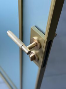 Stahl-Meister Slim Line Lofttür Türdrücker in Gold Optik