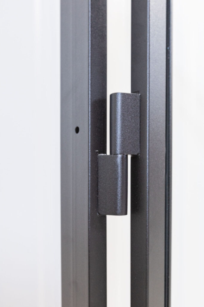 Stahl-Meister Slim Line Loft Tür, Drehtür, Einzeltür, Lofttür mit schwarzem Rahmen, Klarglas, Feinstruktur Pulverbeschichtung, einfache Drehtür Scharniere